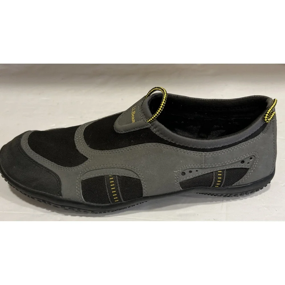 LL Bean Men's Slip On Water‎ Shoes 0BBD4 Gray Black Size 9.5